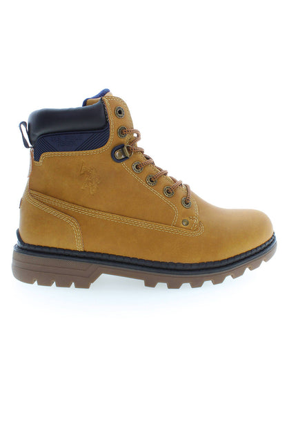 U.S. POLO ASSN. Beige High-Top Boots with Logo Detailing U.S. POLO ASSN.