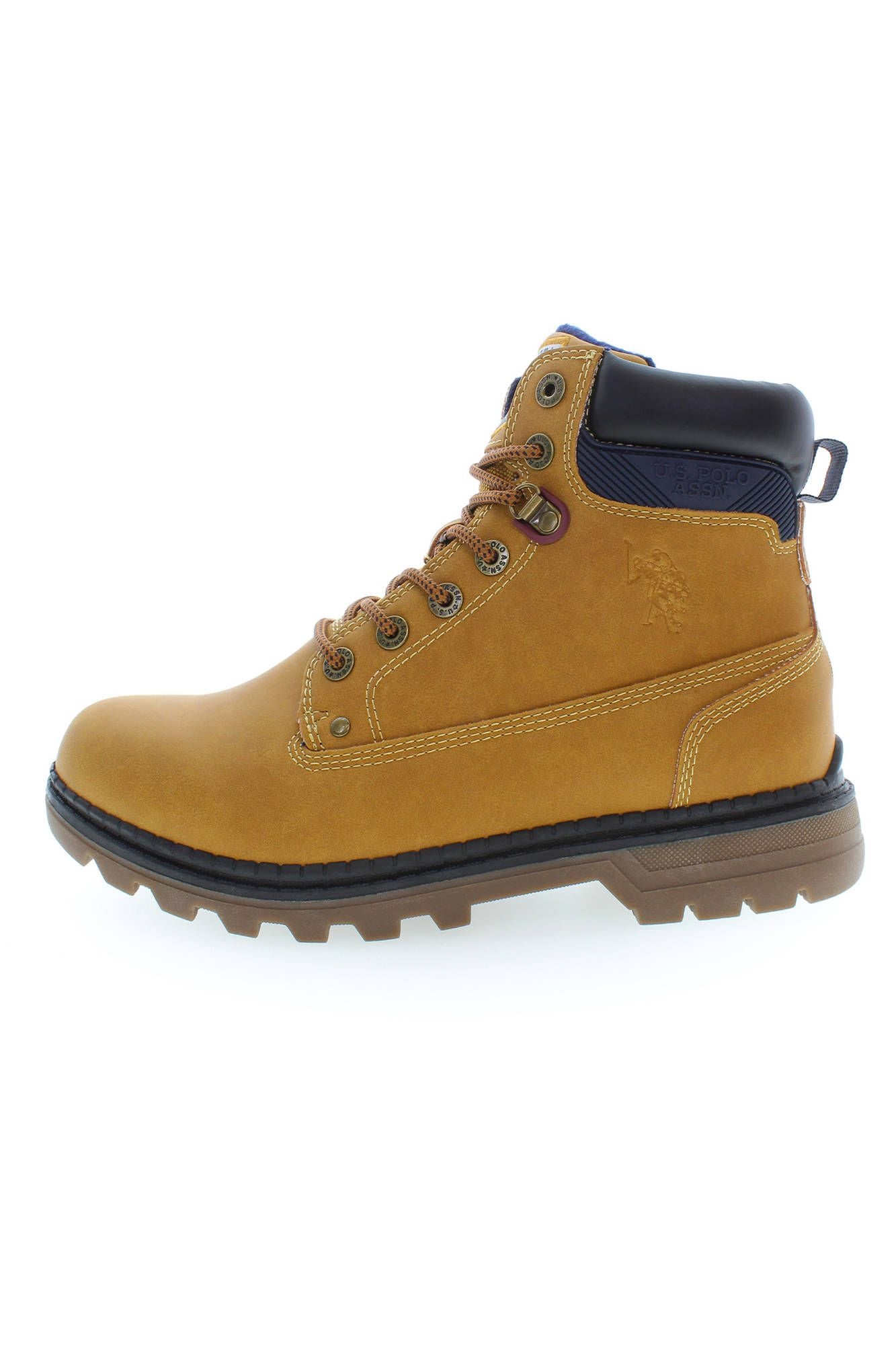 U.S. POLO ASSN. Beige High-Top Boots with Logo Detailing U.S. POLO ASSN.