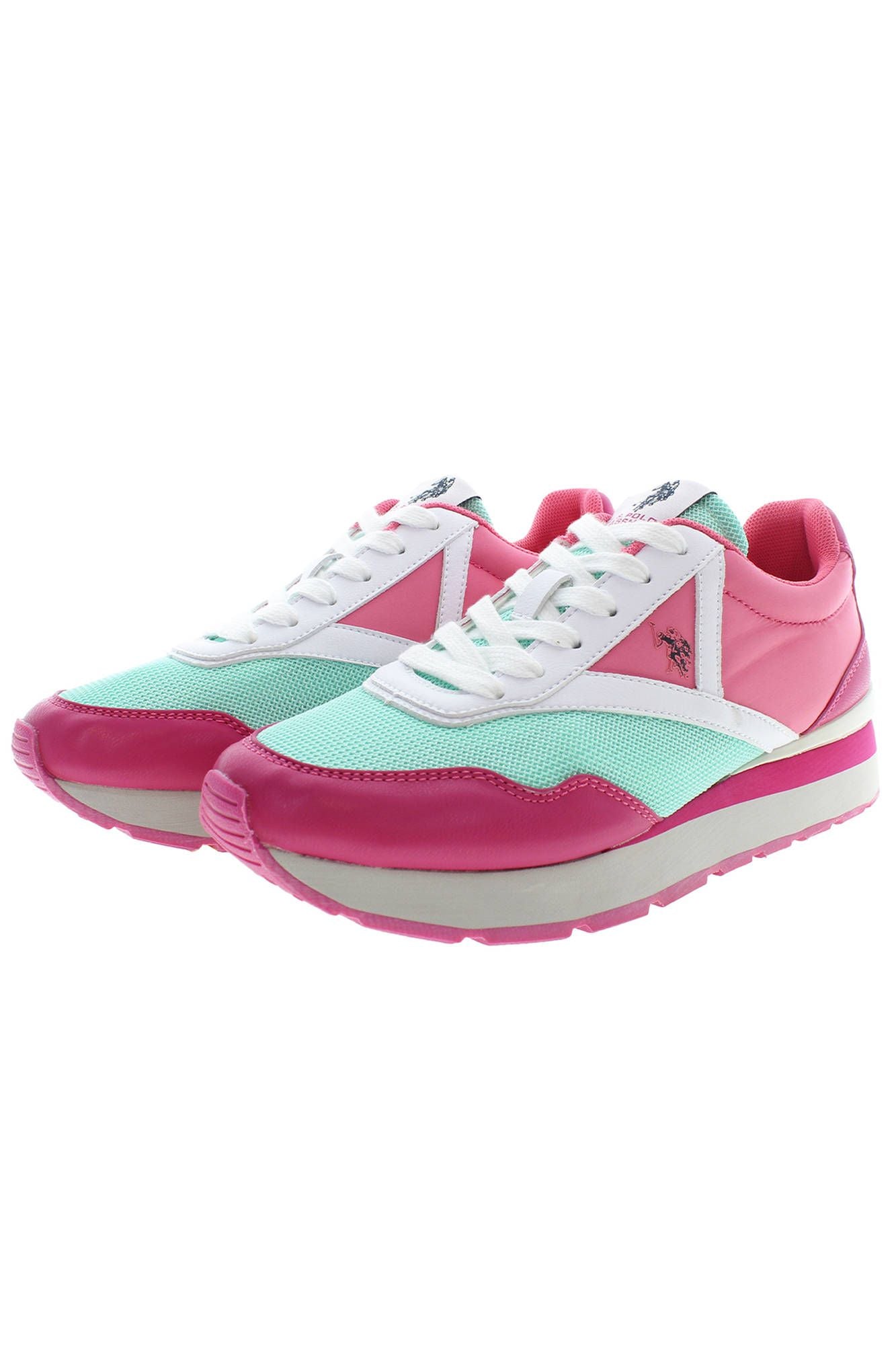 U.S. POLO ASSN. Chic Pink Lace-up Sports Sneakers U.S. POLO ASSN.