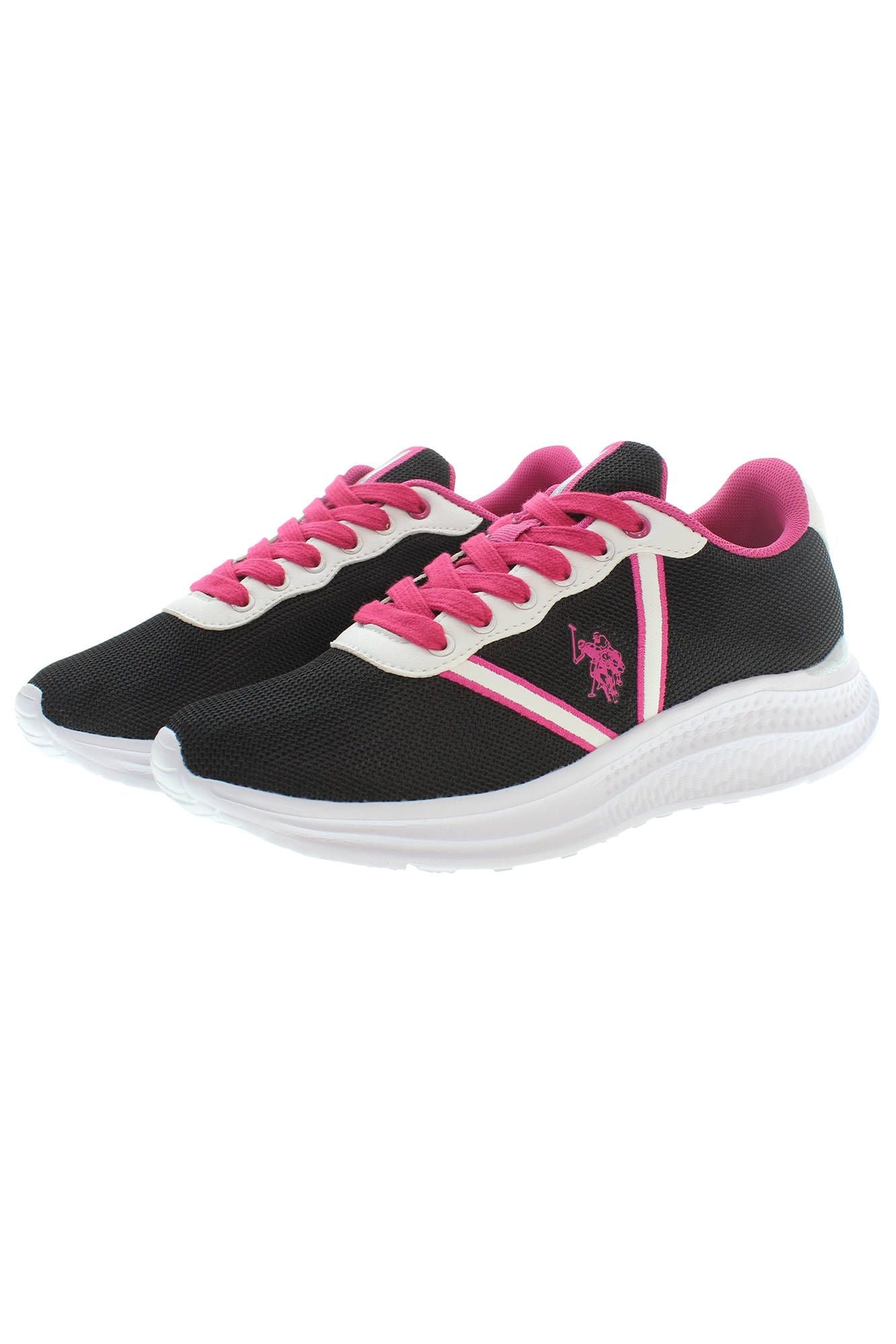 U.S. POLO ASSN. Chic Black Lace-Up Sports Sneakers U.S. POLO ASSN.