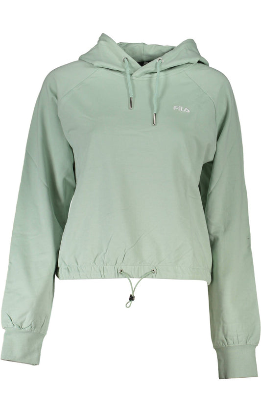 Fila Chic Green Hooded Sweatshirt with Embroidered Logo Fila