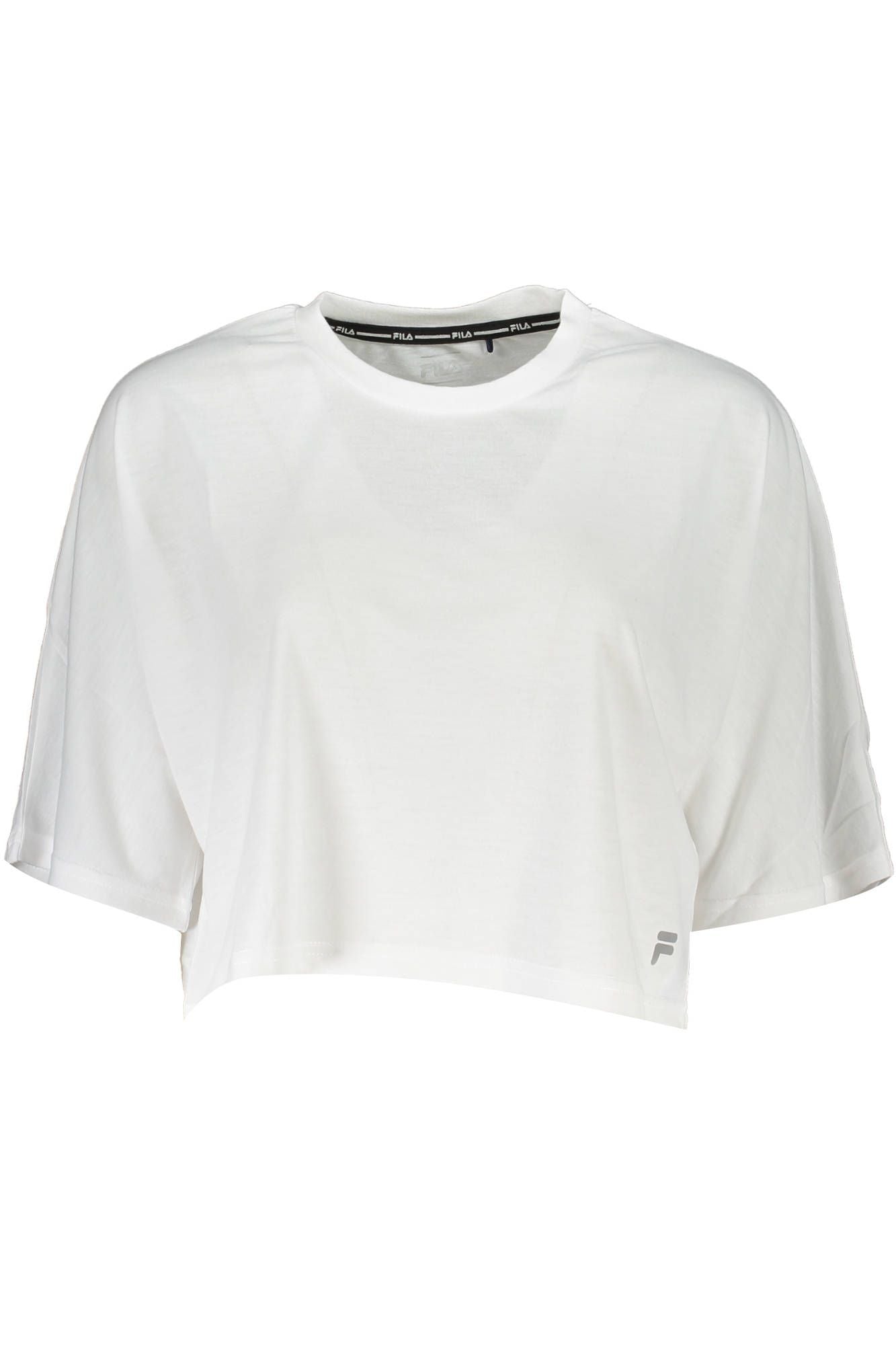 Fila Elegant White Logo Tee with Wide Neckline Fila