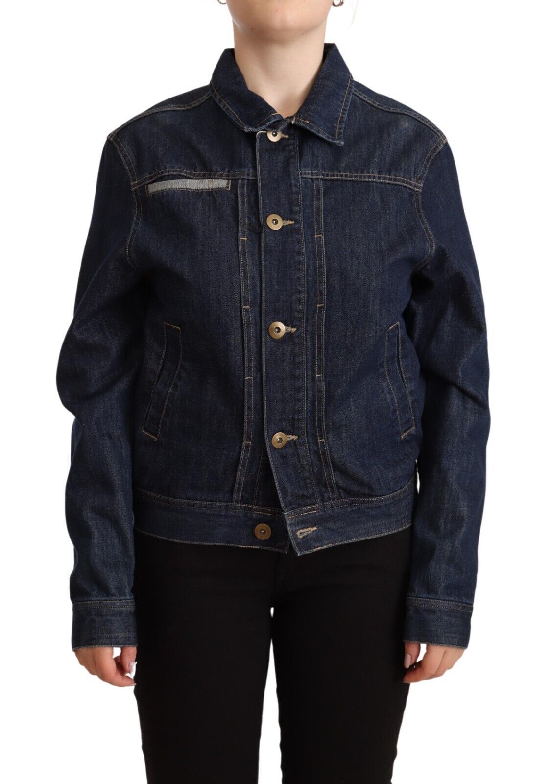 Master Coat Elegant Dark Blue Denim Jacket Master Coat