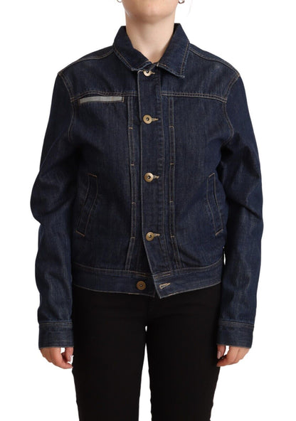 Master Coat Elegant Dark Blue Denim Jacket Master Coat