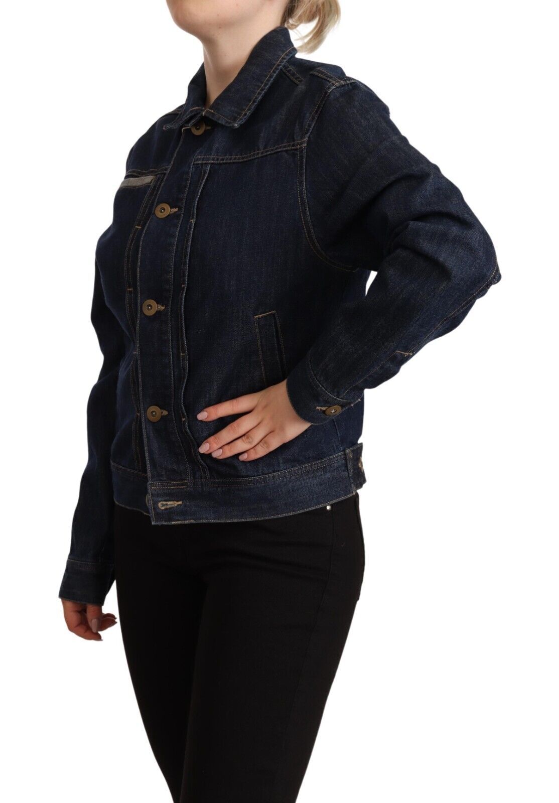 Master Coat Elegant Dark Blue Denim Jacket Master Coat