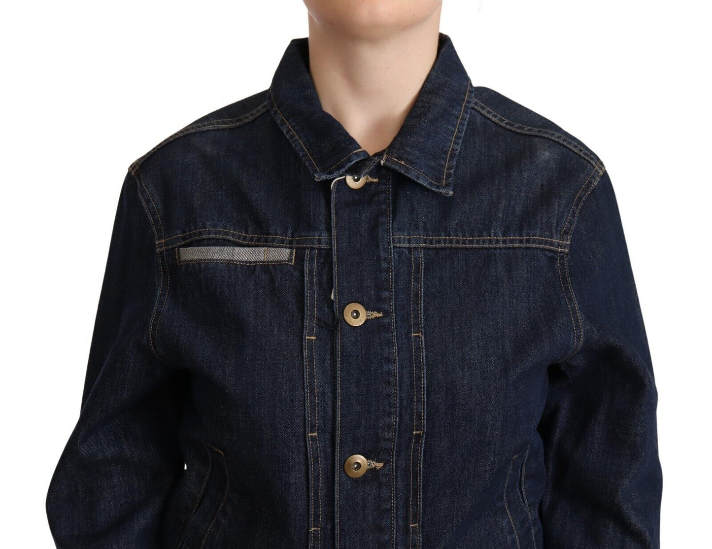 Master Coat Elegant Dark Blue Denim Jacket Master Coat