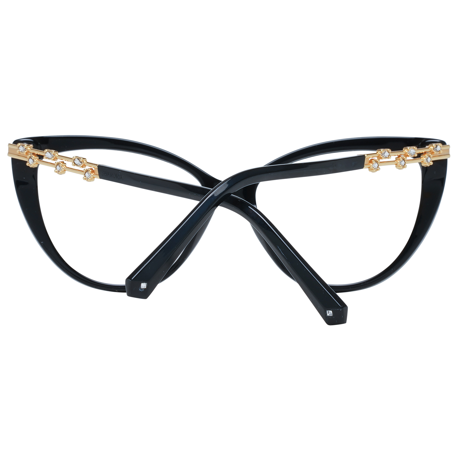 Swarovski Elegant Black Cat Eye Designer Eyeglasses Swarovski