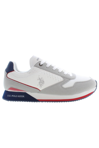 U.S. POLO ASSN. Elegant White Lace-Up Sports Sneakers U.S. POLO ASSN.