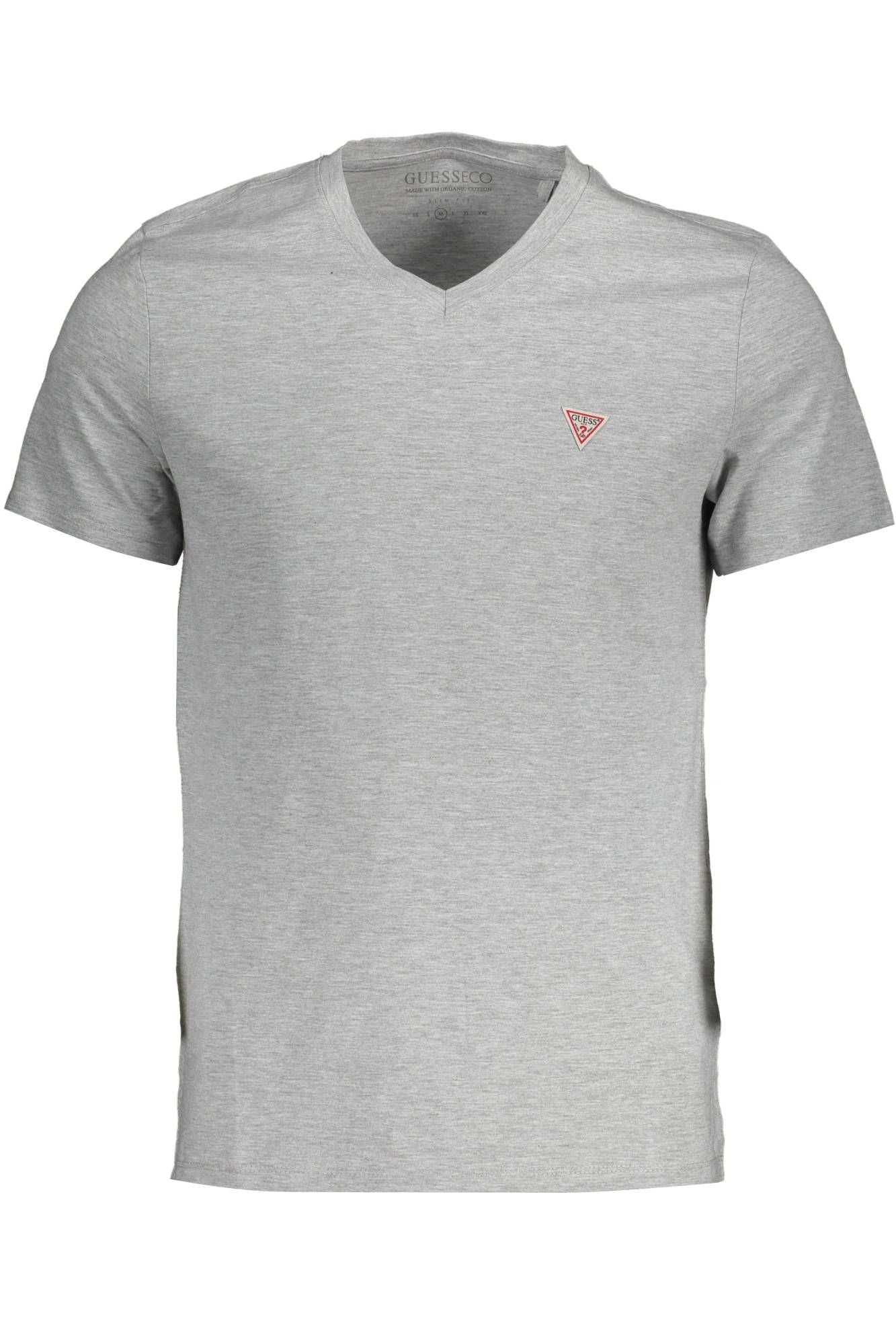 Guess Jeans Sleek Slim Fit V-Neck Tee in Gray Guess Jeans