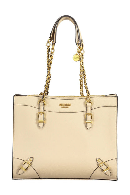 Guess Jeans Beige Polyethylene Women Handbag