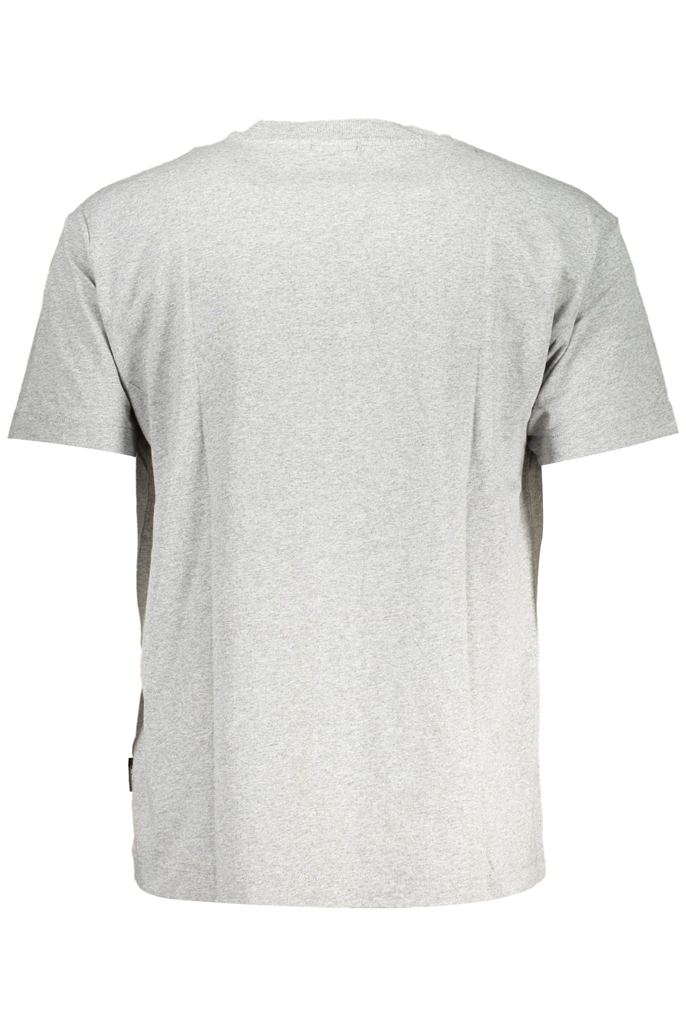 Napapijri Elegant Gray Logo Tee with Timeless Appeal Napapijri