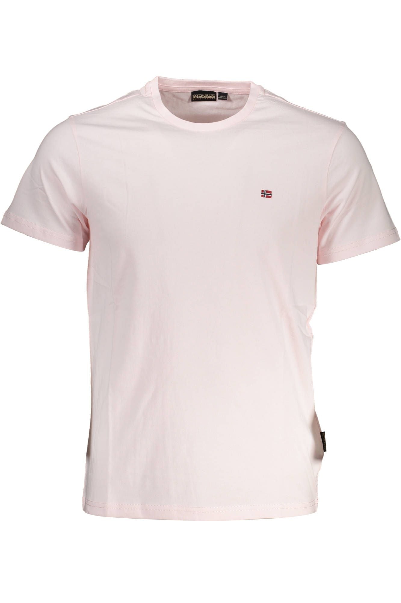 Napapijri Elegant Pink Embroidered Tee for Men Napapijri