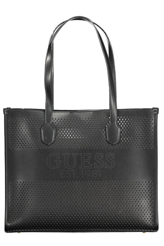 Guess Jeans Chic Black Convertible Shoulder Bag with Pochette Guess Jeans