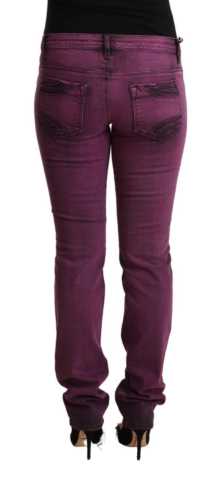 Costume National Elegant Purple Slim Fit Denim Jeans Costume National