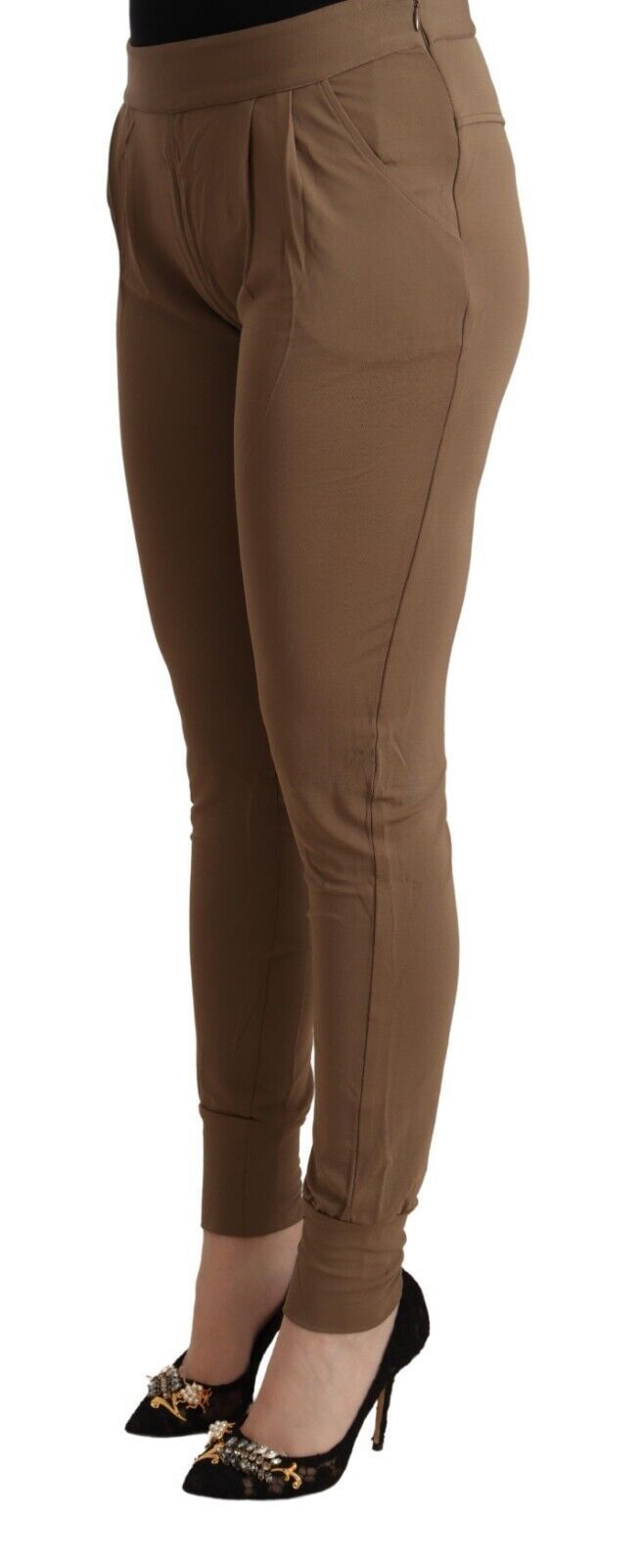 Scervino Street Chic Brown Mid Waist Tapered Pants Scervino Street