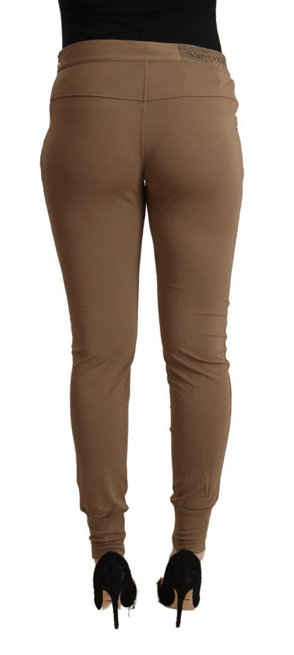 Scervino Street Chic Brown Mid Waist Tapered Pants Scervino Street