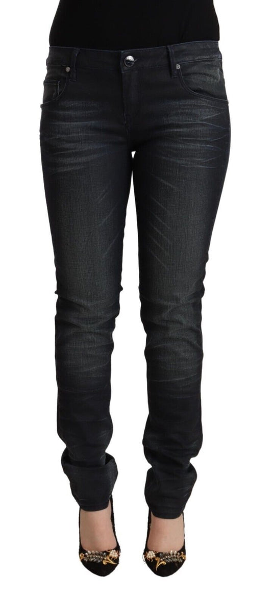 Acht Sleek Black Washed Slim Fit Jeans Acht