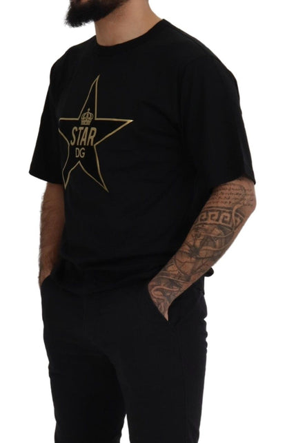 Dolce & Gabbana Gold Star DG Emblem Crewneck Tee Dolce & Gabbana