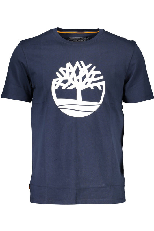 Timberland Organic Cotton Blue Tee with Signature Print Timberland