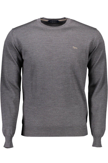 Harmont & Blaine Elegant Gray Wool Sweater with Classic Logo Harmont & Blaine