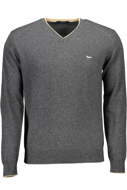 Harmont & Blaine Elegant V-Neck Sweater with Contrast Details Harmont & Blaine