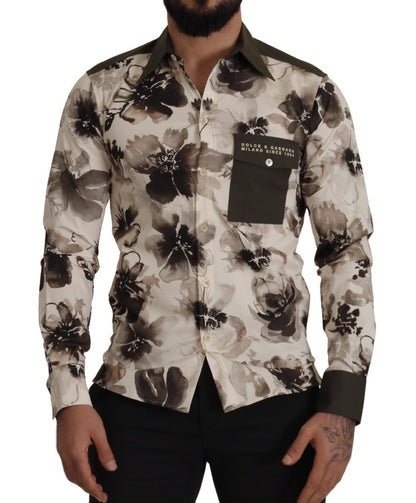 Dolce & Gabbana Floral Print Casual Cotton Shirt Dolce & Gabbana