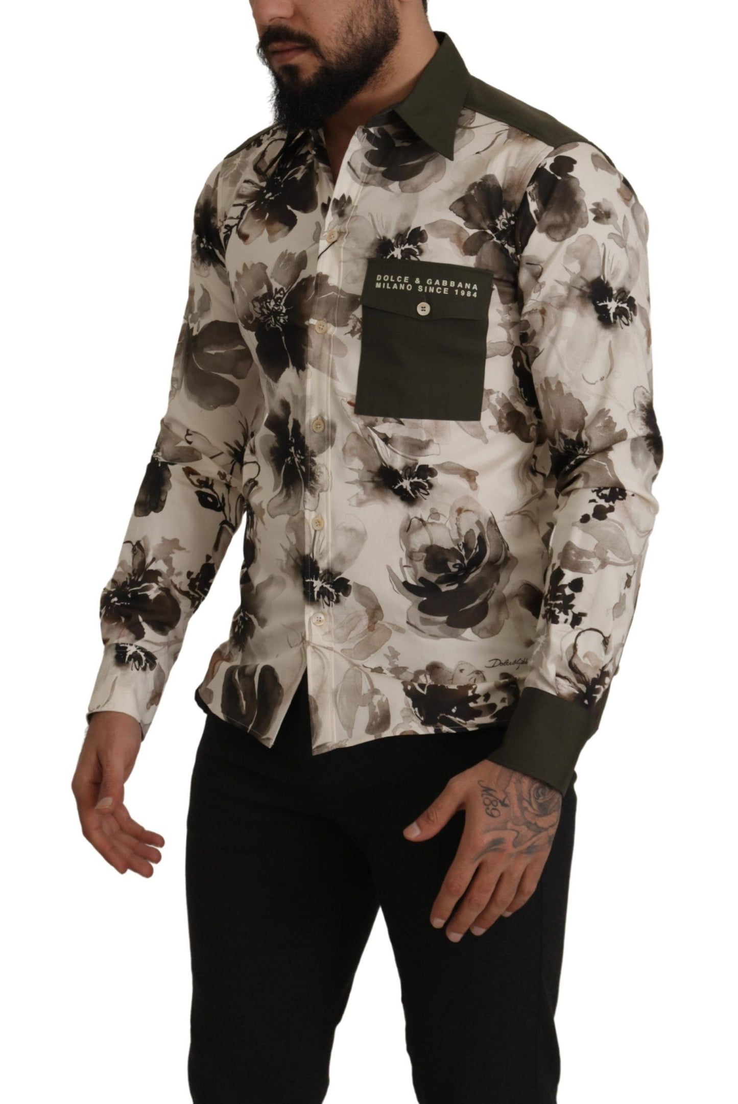 Dolce & Gabbana Floral Print Casual Cotton Shirt Dolce & Gabbana