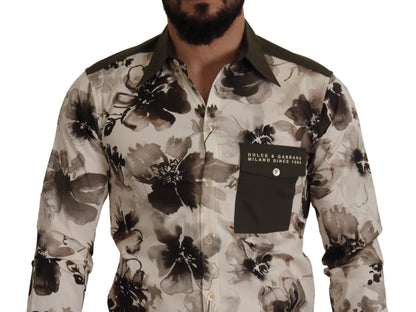 Dolce & Gabbana Floral Print Casual Cotton Shirt Dolce & Gabbana