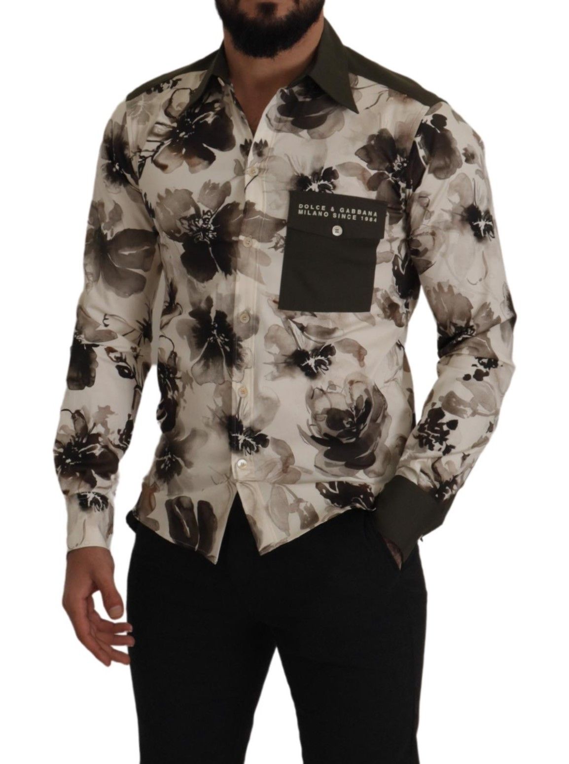 Dolce & Gabbana Floral Print Casual Cotton Shirt Dolce & Gabbana