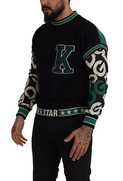 Dolce & Gabbana Regal Crewneck Pullover Sweater - Black & Green Dolce & Gabbana