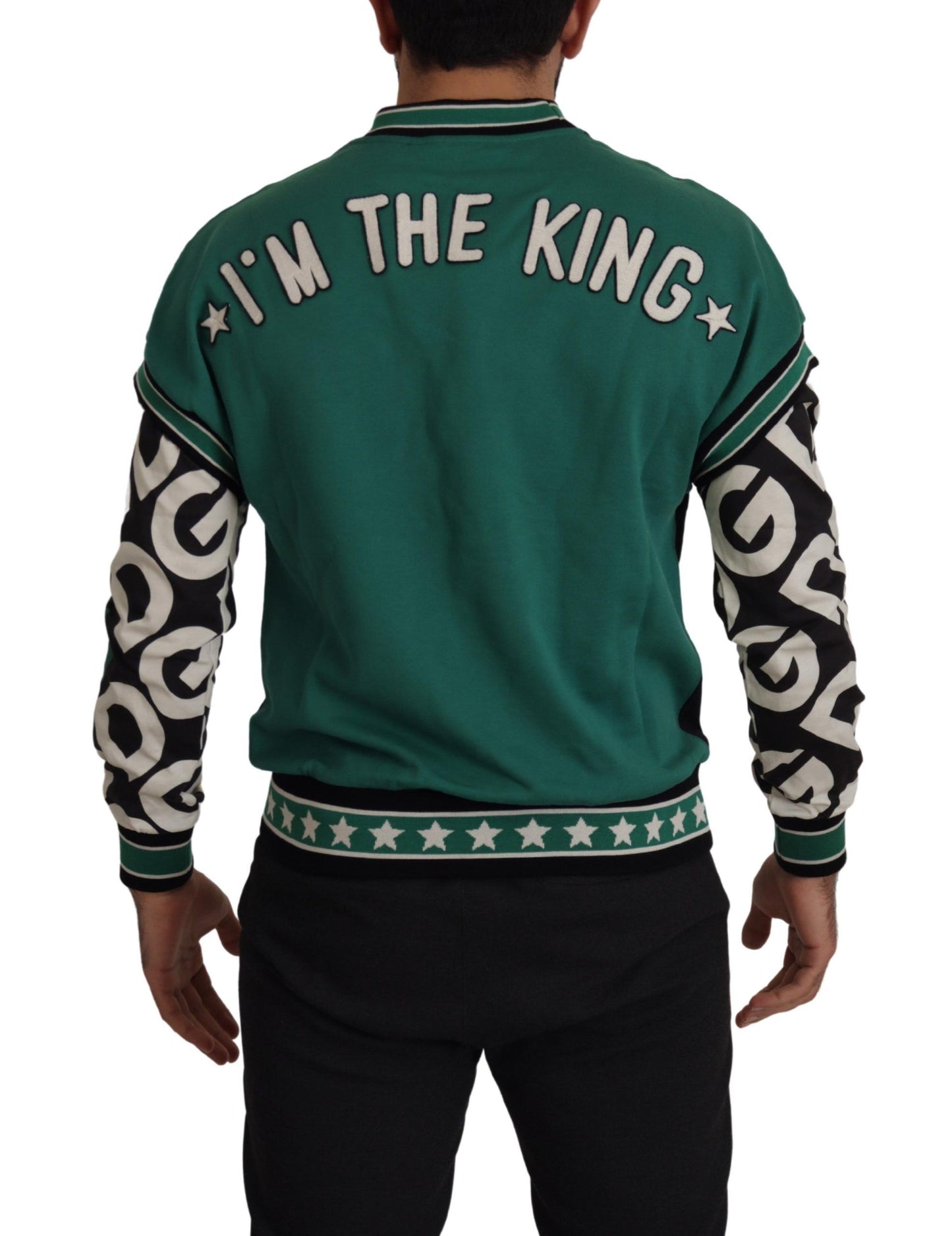 Dolce & Gabbana Regal Crewneck Pullover Sweater - Black & Green Dolce & Gabbana