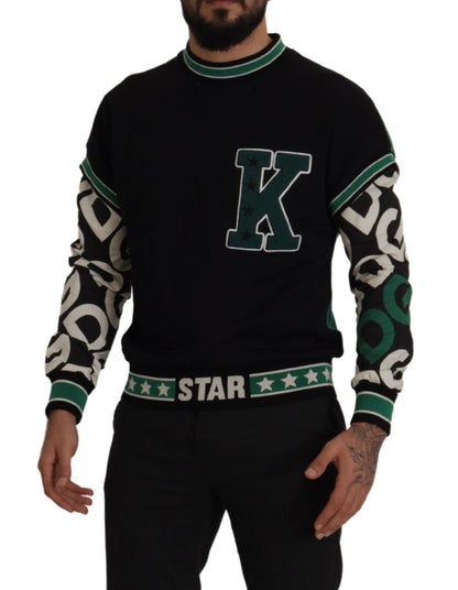 Dolce & Gabbana Regal Crewneck Pullover Sweater - Black & Green Dolce & Gabbana