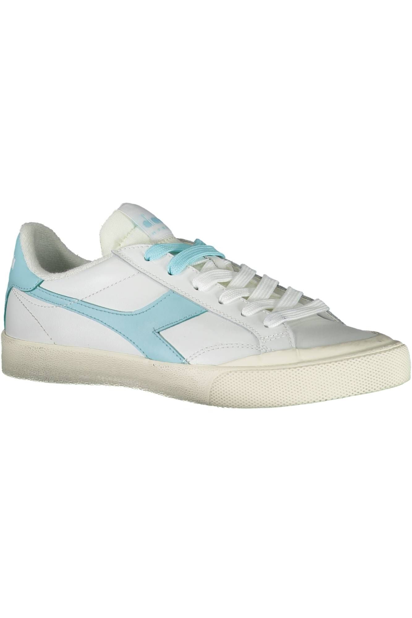 Diadora Chic White Lace-Up Sneakers with Contrasting Details Diadora