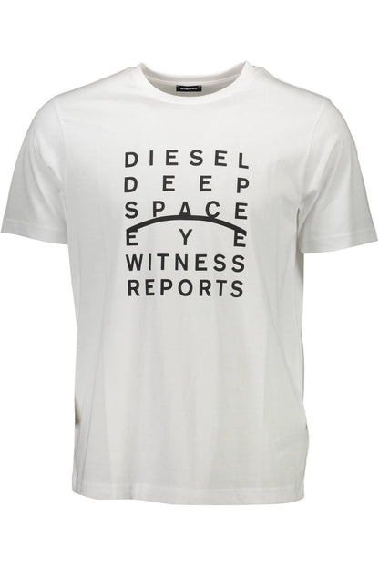 Diesel Crisp White Crew Neck Logo Tee Diesel