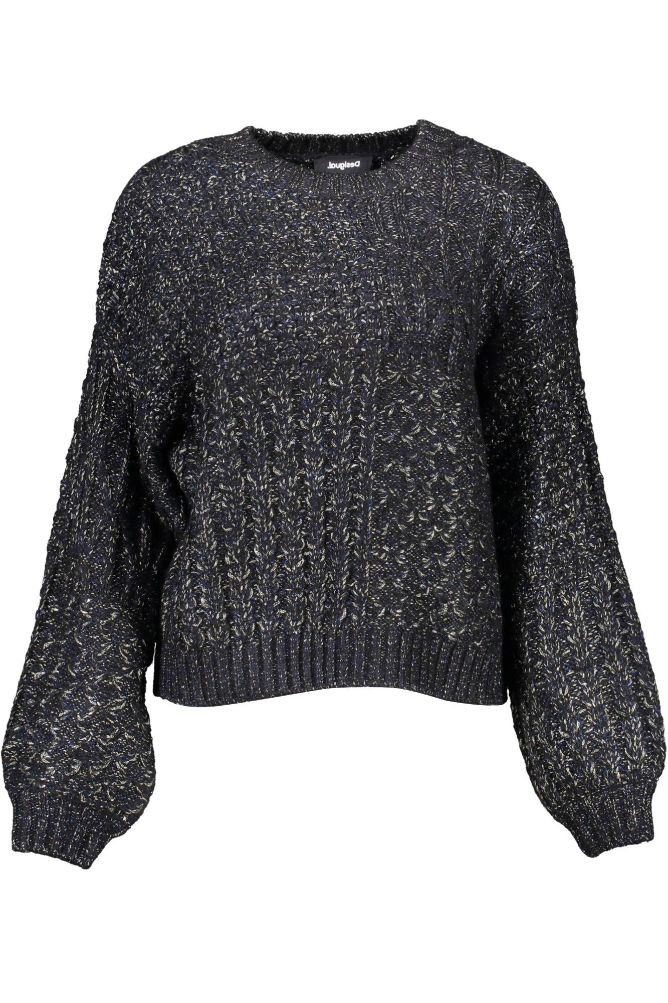 Desigual Chic Contrasting Details Round Neck Sweater Desigual