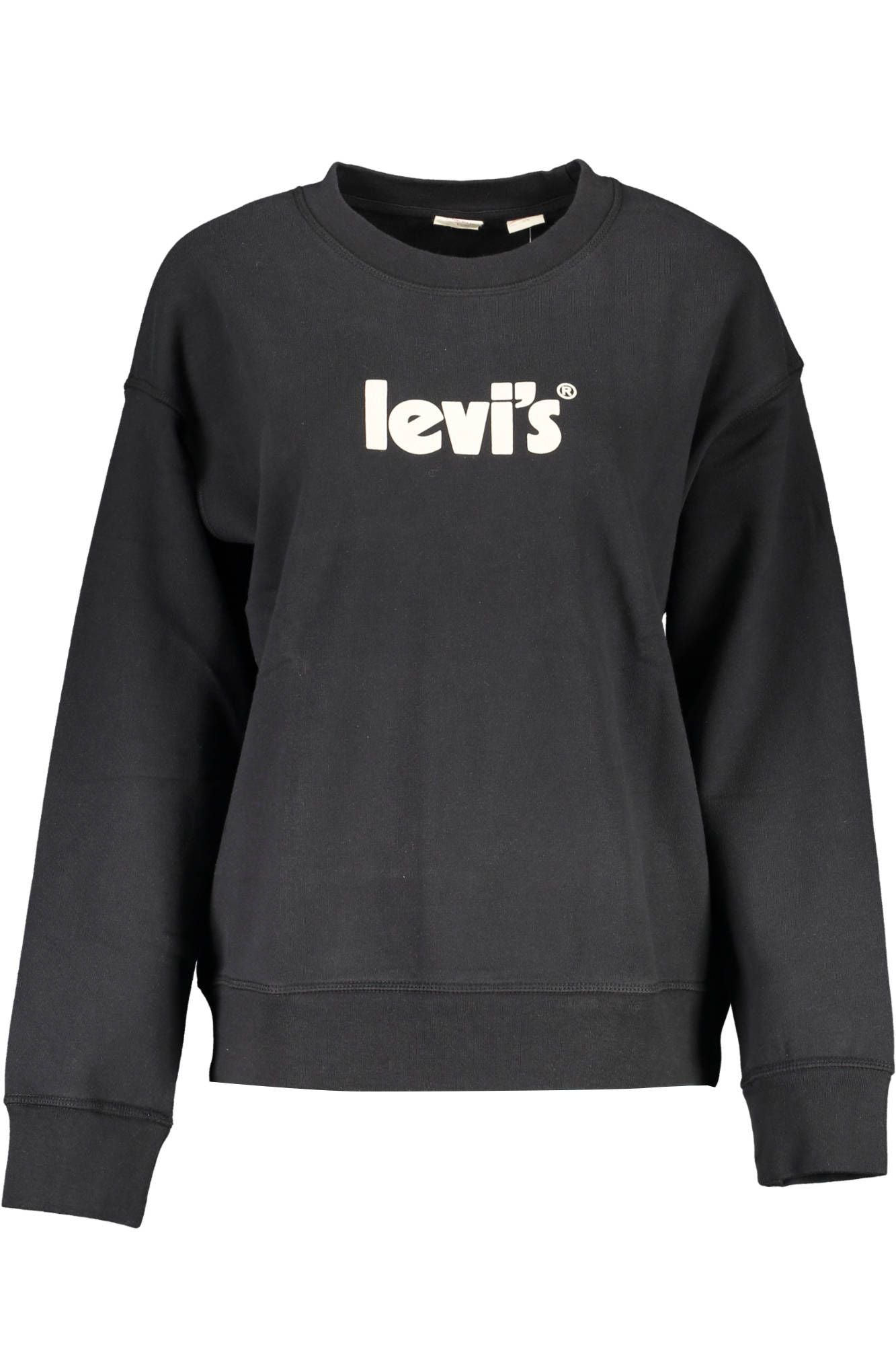 Levi's Chic Black Cotton Logo Sweatshirt Levi's