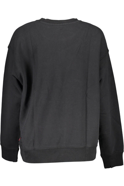 Levi's Chic Black Cotton Logo Sweatshirt Levi's