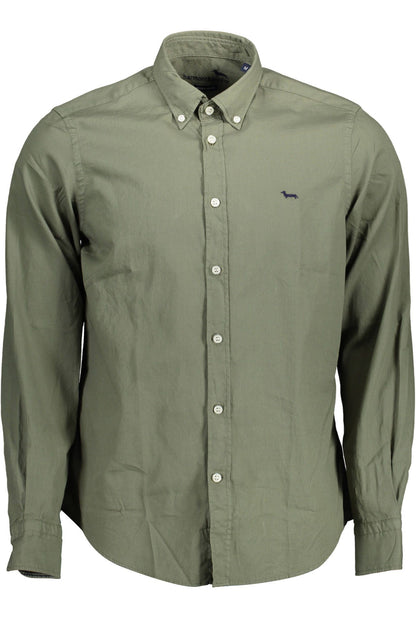 Harmont & Blaine Elegant Green Long Sleeve Button-Down Shirt Harmont & Blaine