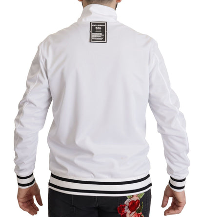 Dolce & Gabbana Sleek White Zip Sweater for Men Dolce & Gabbana