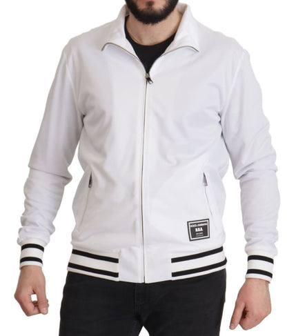 Dolce & Gabbana Sleek White Zip Sweater for Men Dolce & Gabbana