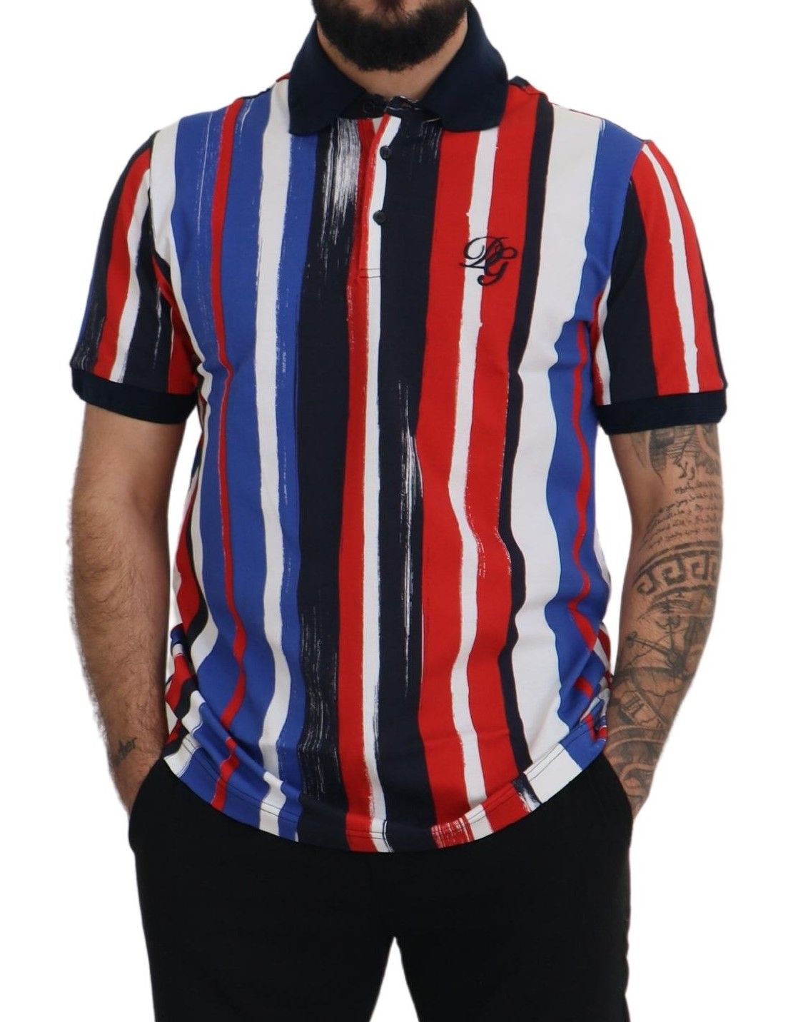 Dolce & Gabbana Elegant Striped Cotton Polo T-shirt Dolce & Gabbana