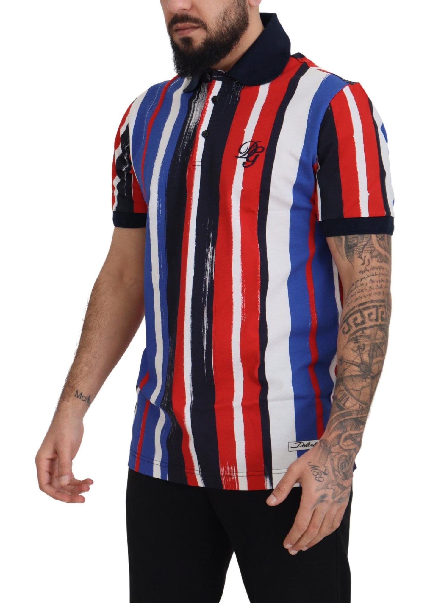 Dolce & Gabbana Elegant Striped Cotton Polo T-shirt Dolce & Gabbana