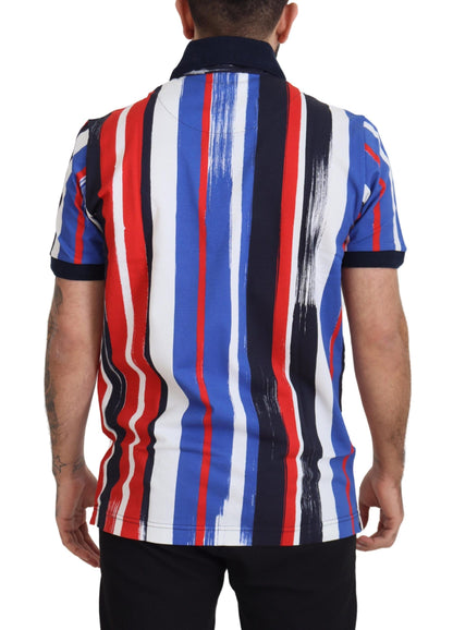 Dolce & Gabbana Elegant Striped Cotton Polo T-shirt Dolce & Gabbana