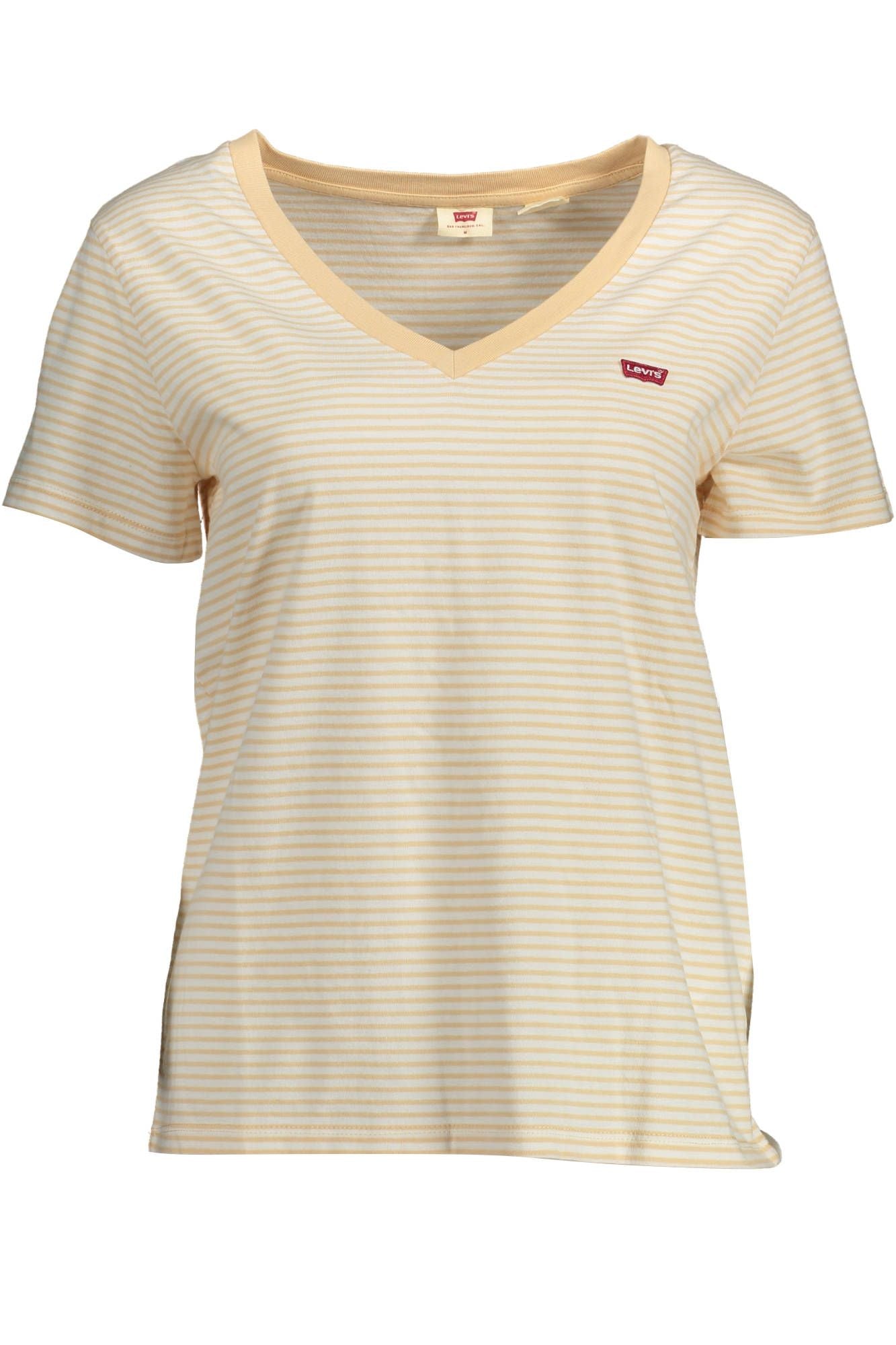 Levi's Chic Beige Organic Cotton V-Neck Tee Levi's