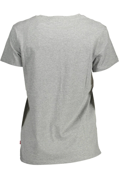 Levi's Chic Gray Logo Print Tee for Casual Elegance Levi's