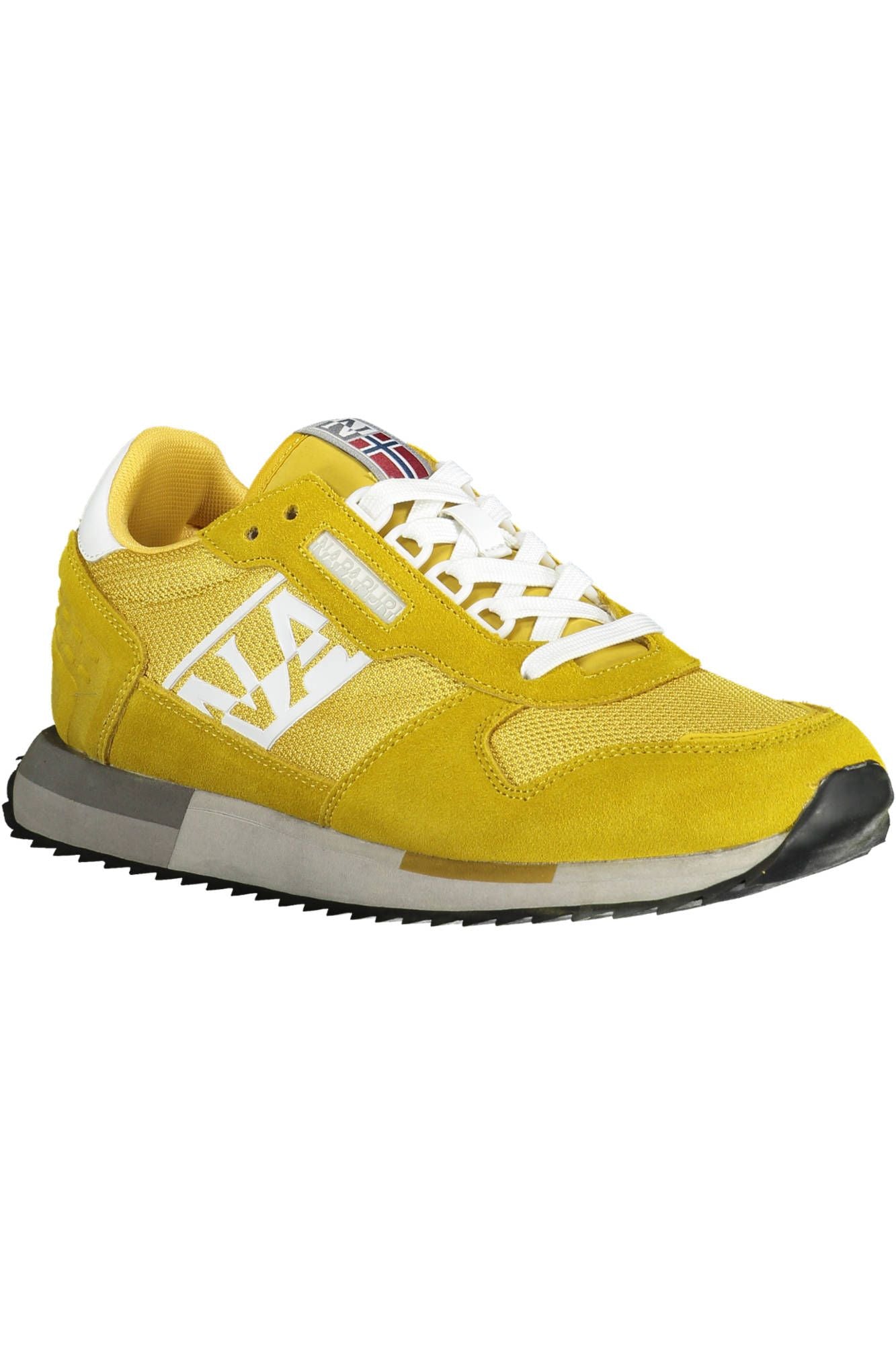 Napapijri Vibrant Yellow Lace-Up Sporty Sneakers Napapijri