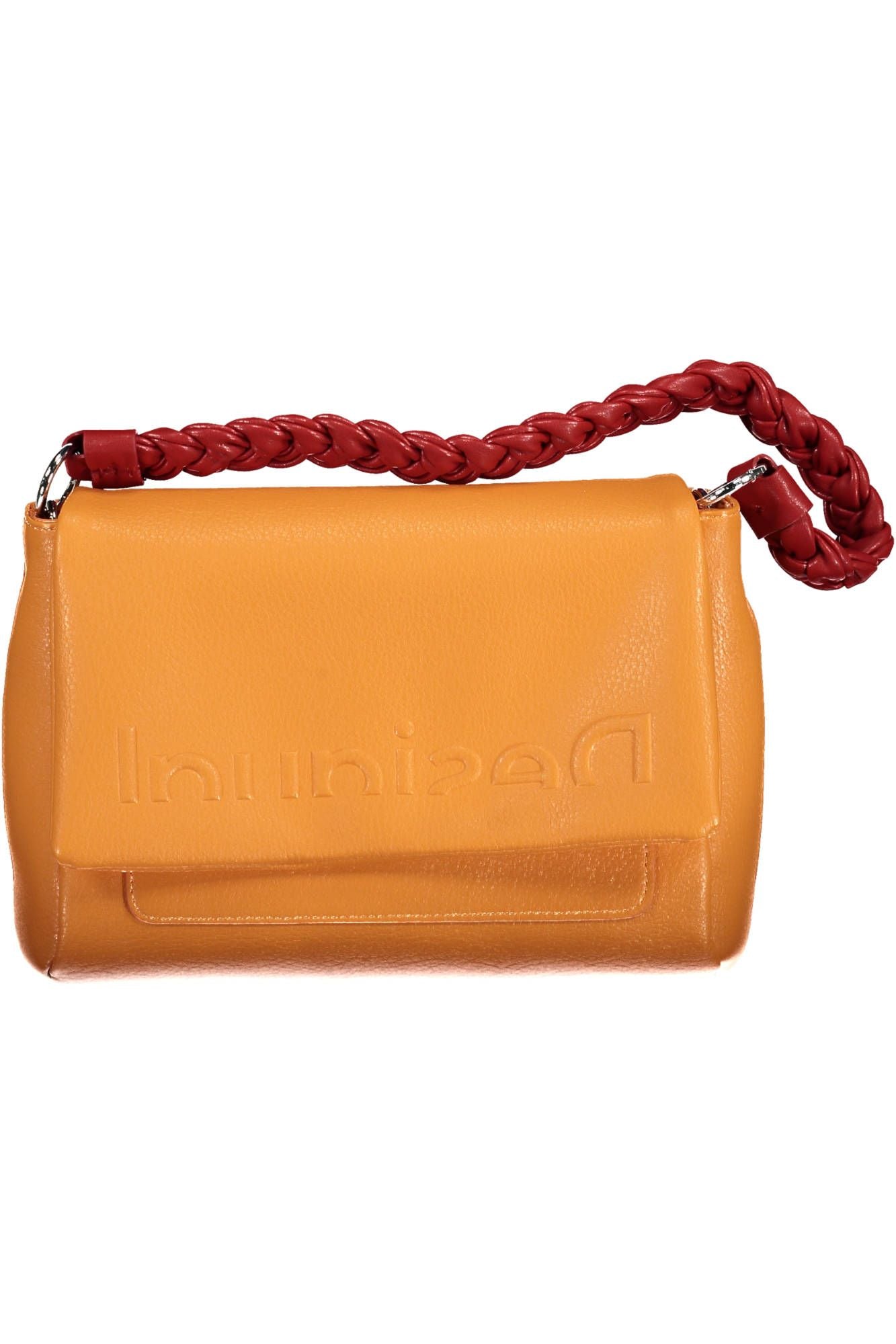 Desigual Chic Orange Shoulder Bag with Contrasting Details Desigual