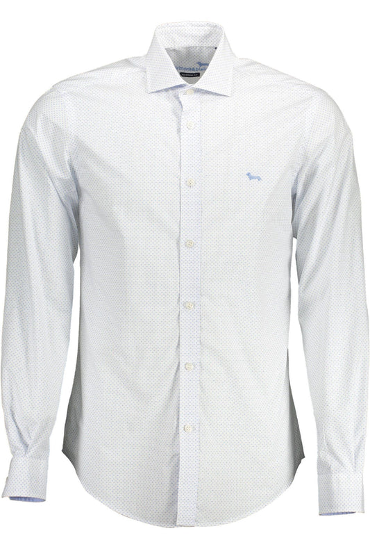 Harmont & Blaine Elegant White Cotton Shirt with Contrast Detailing Harmont & Blaine