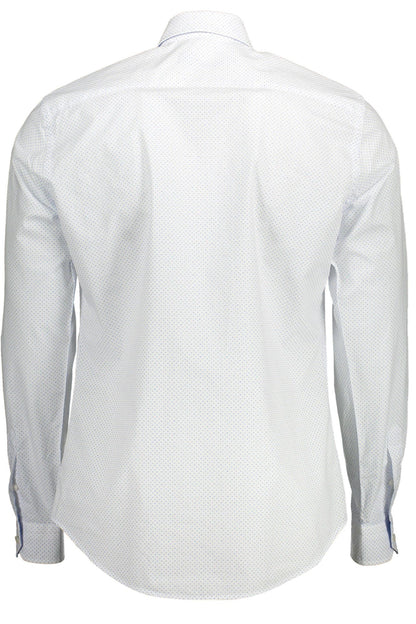 Harmont & Blaine Elegant White Cotton Shirt with Contrast Detailing Harmont & Blaine