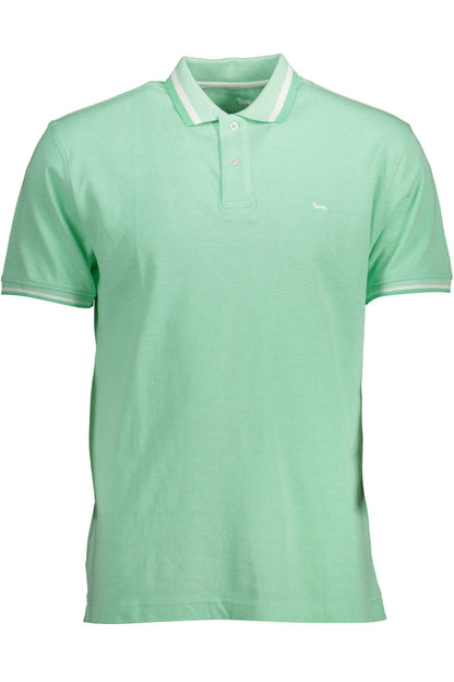 Harmont & Blaine Elegant Green Cotton Polo with Contrasting Accents Harmont & Blaine